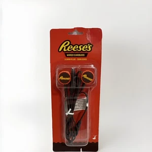 Reese’s Peanut Butter Cup Wired Earbuds – 3.5 mm Aux, 39″ Cord, New - Picture 1 of 3