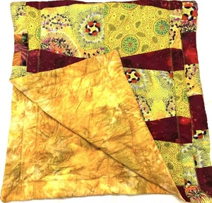 Handmade Quilted Tapestry 50 X24 Throw Patchwork Cottage Core Boho Farmhouse - Picture 1 of 5