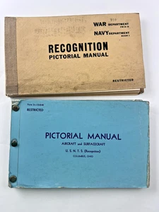 Vintage WWII Aircraft Recognition Pictorial Manual Lot War Dept Navy USNTS 1943 - Bild 1 von 14