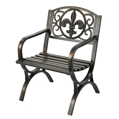 Gartenstuhl Metallsessel Veranda Stuhl Metallstuhl Balkonsessel Metall antik - Bild 1 von 4