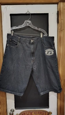 Мужские красные джинсовые шорты Skater streetwear размер 44 мешковатые - Изображение 1 из 4