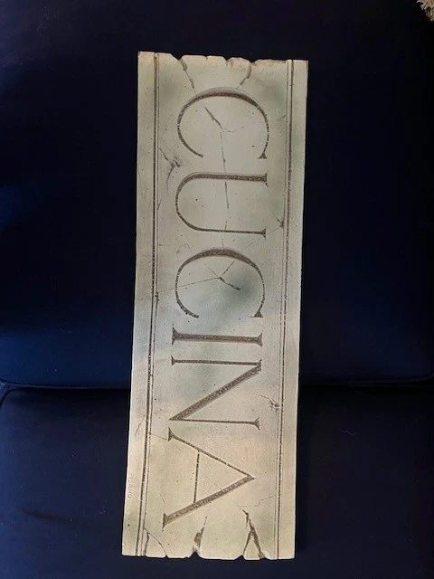 Letrero de pared de arcilla de cocina italiana "Cucina"  Foto 1 de 2