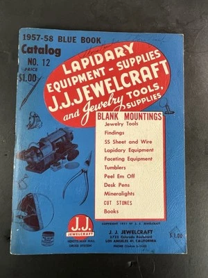 1957-58 J.J. Jewelcraft Catalog No. 12 ~ Lapidary Jewelry Tools Supplies ~ VG - Image 1 of 4