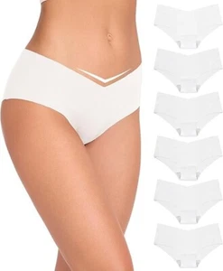 Women 6-Pack Underwear Bikini Silky Seamless Underwear for Women Panties Size S - Picture 1 of 6
