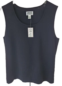 Chicos Design New Vintage Monica Tank 3 XL 16 18 Classic Stretch Round Neck New - Picture 1 of 7