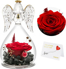 Yamonic Ewige Rose mit Engel Figur Geschenke fr Mama,Geburtstagsgeschenk fr Fr