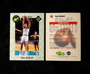 Classic Draft Picks 1991 Pete Chilcutt #17 North Carolina - Sacramento Kings RC
