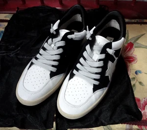 Vintage Havana 8,5 Gigi weiß schwarz violett Multi Leder Sneaker Schuh Neu in Verpackung neu ohne Karton - Bild 1 von 13