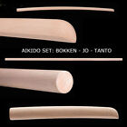 Set Aikido Complete Bokken Jo Lots Of Wood Of Beech Kobudo Martial Arts