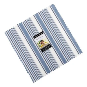 Moda Denim & Daisies Layer Cake By Fig Tree & Co Stripe Check Solid 100% Cotton - Picture 1 of 4