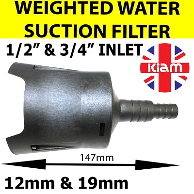 KIAM Manguera de 3/4" lavadora a presión bomba de agua colador de succión filtro malla de acero ponderada