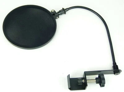 Mikrofon Popfilter Popschutz rund Ø 18,5cm Popkiller Schirm mit Klemme HPOP 1 - Bild 1 von 4