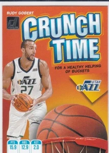 Tarjeta de baloncesto Rudy Gobert Utah Jazz CRUNCH TIME 2019 Donruss diseño de caja de cereales - Imagen 1 de 2