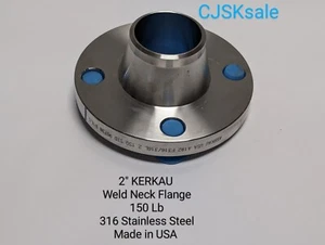 2" KERKAU Weld Neck Flange 150 Lb 316 Stainless Steel Made In USA (NEW). - Picture 1 of 10