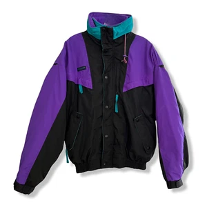 Vintage Men's Columbia  Kestrel 3-in-1 Black Purple Teal Snow Jacket - Picture 1 of 10