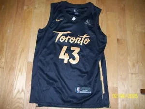 Toronto Raptors Pascal Siakam NBA Jersey Black & Gold Size 52 Large - Picture 1 of 2