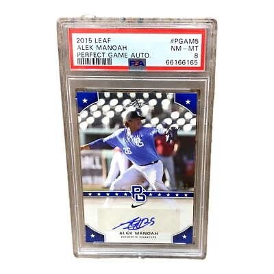 Alek Manoah 2015 Leaf Perfect Game  Auto Blue /30  PG-AMS PSA 8 Rare! Pop 1 - Image 1 of 4