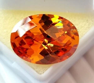 Piedra preciosa suelta de zafiro naranja natural certificado 6,25 quilates corte ovalado de 6,25 quilates - Imagen 1 de 4