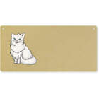 'Fluffy White Cat' Large Wooden Wall Plaque / Door Sign (Dp00044471)