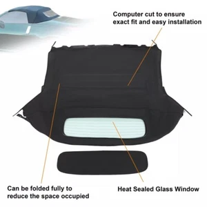 For Nissan 350Z 2003-2009 Black Vinyl Convertible Soft Top w/Heated Glass Window - Picture 1 of 12