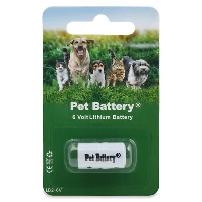PET BATTERY Pet Stop, Perimeter, Dog Guard, and Extreme Fence Collar 6V Lithium Battery