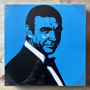 Sean Connery James Bond Box Print Canvas Wall Art 12 x 12" Sealed - Picture 1 of 6