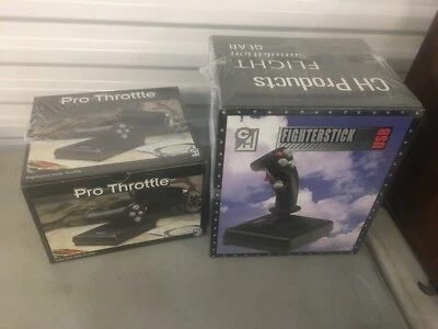 CH Products USB F-16 Fighterstick and Pro Throttle New/Sealed - Image 1 of 4