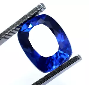 6,75 ct zertifizierter natürlicher blauer Saphir Kissenschliff lose Edelstein mit Geschenk - Bild 1 von 6