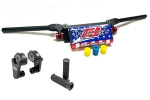 Fasst Flexx 15 Quad Low Handlebars Bars USA Rox 2" Riser Grips Banshee Blaster - Foto 1 di 4