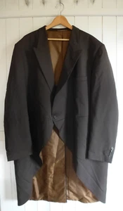 mens WILVORST DARK CHOCOLATE BROWN LONGTAILS FORMAL JACKET UK SIZE 58"R CHEST - Picture 1 of 9