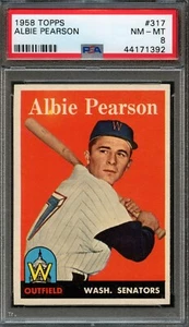 BB - 1958 - Topps - #317 - Albie Pearson - PSA 8 - NM-MT - Bild 1 von 2