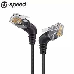 Cable de red de codo giratorio de 360 grados Cat6a 10G Ethernet RJ45 cable delgado - Imagen 1 de 5