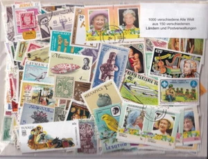 1000 verschiedene Briefmarken Alle Welt aus über 50 Ländern und Postverwaltungen - Afbeelding 1 van 4