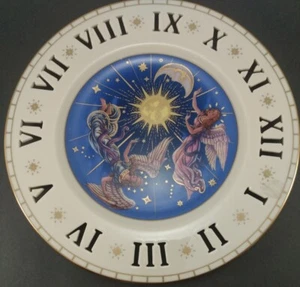 Celestial Sun Moon Y2K MESSENGER Of PEACE Plate Angel Hope Porcelain Gift Decor - Picture 1 of 9