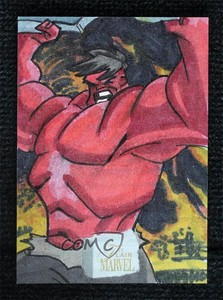 2019 Flair Marvel Sketch Cards 1/1 Ernest Romero Auto Sketch 0wa0