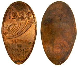 Chicago, 1934 Century of Progress Penny Token (0137) - Imagen 1 de 3