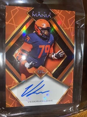 Vederian Lowe 2022 Wild Card Auto Mania RC Auto Illinois Vikings Color Match HOT - Image 1 of 4