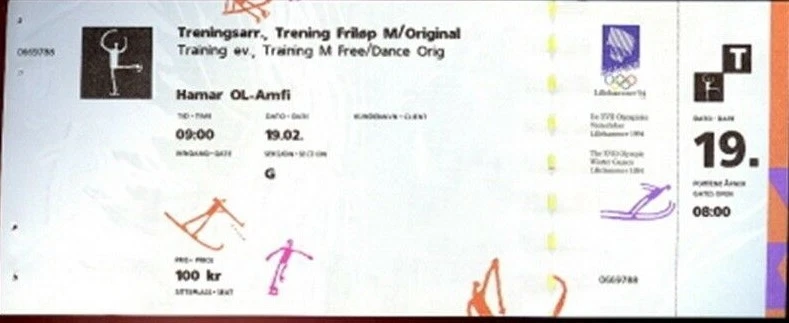 1994 Olympic Ticket: Men Figure Skating Aleksei Urmanov - Image 1 of 1