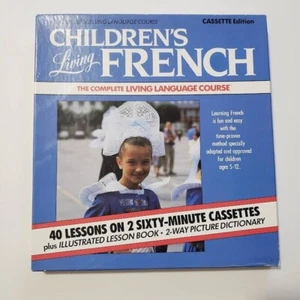 Children's Living French Language Course Cassette Edition Lessons Dictionary - Picture 1 of 8