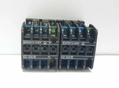 CONTACTOR BENEDIKT & JAGER K2-12A10 K2-12A 600VAC 25 AMP / LOTE DE 2 Foto 1 de 4