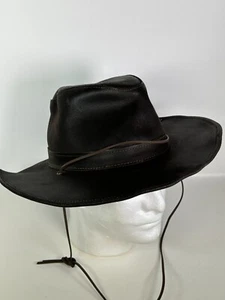 Cappello da cowboy Henschel Hatquarters piccolo USA pelle marrone - Foto 1 di 16