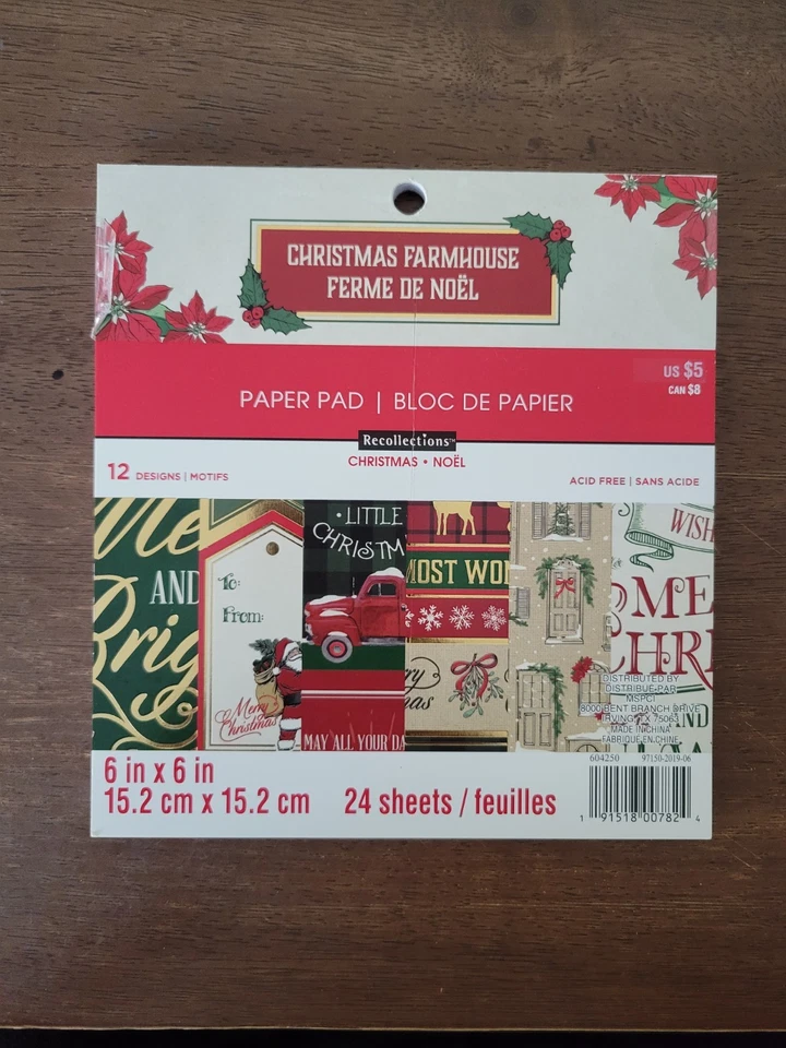 Recollections "Christmas  Farmhouse" Christmas Scrapbook Paper Pad, 24 Sheets - Image 1 of 1