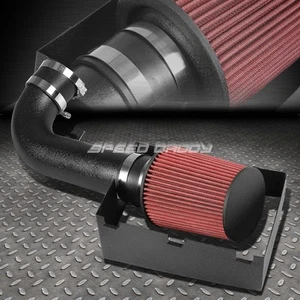 FOR 05-10 300C/CHARGER/SRT8 5.7-6.1 WRINKLE COAT ALUMINUM AIR INTAKE+HEAT SHIELD - Bild 1 von 5