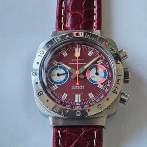 GLORYS-CRONO-MANUALE-ACCIAIO-WATERPROOF-VALJOUX 7733-OVERSIZE (38 MM)-RARISSIMO - Picture 1 of 24