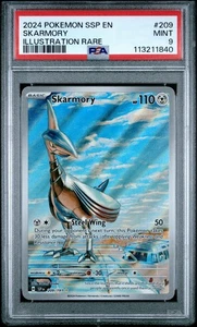 2024 Pokemon Illustrazione Scarmory Rara PSA 9 MINT Scintille Urgenti #209 - Foto 1 di 2