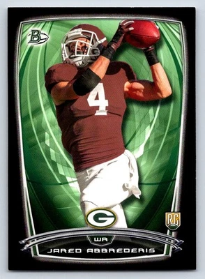 2014 Bowman 76 Jared Abbrederis Rookies Black   Green Bay Packers Football Card - Image 1 of 2