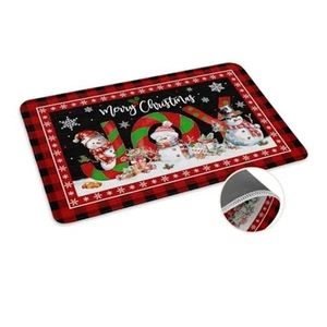 Christmas Kitchen Rugs and Mats, Christmas Decorations Indoor Outdoor Kitchen - Picture 1 of 8