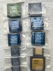 Vintage legacy Ceramic CPUs Intel,Cyprus,IBM,Math - Zdjęcie 1 z 8