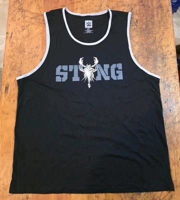 Camiseta sin mangas WWE Sting Scorpion 2XL negra auténtica camisa de lucha libre sin mangas Foto 1 de 3