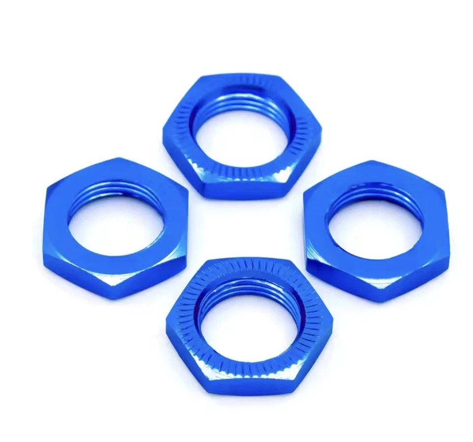 4 Stück Radmuttern 17mm für 1/8 RC Autos Carson, Tamiya, usw. Reifenbefestigung  - Bild 1 von 1